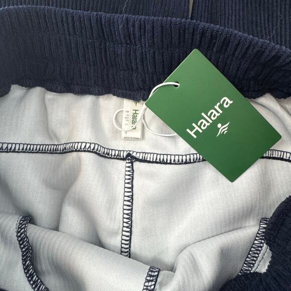 Halara Blue  High Waisted Corduroy Wide Leg Casual Pants Women's Medium NEW - Picture 5 of 9